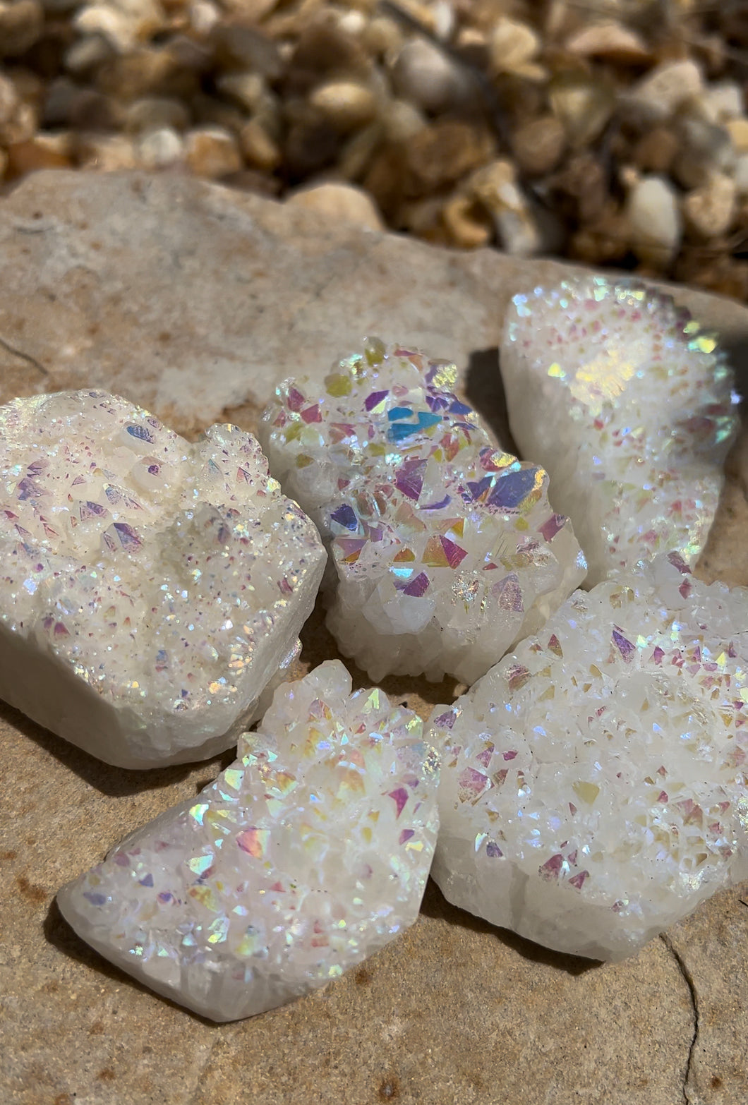 Angel Aura Quartz Raw Cluster